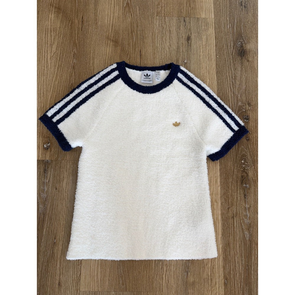Adidas Originals Premium Fully Fashioned Knit Tee White Womens M‎ Sherpa Fleece